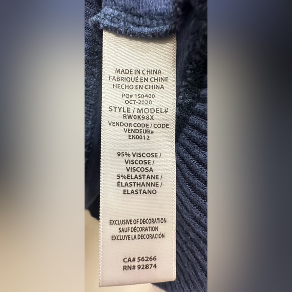 Splendid Women’s Camo Knit Pullover Top Size XL Blue Black Sweatshirt Soft - Picture 5 of 6